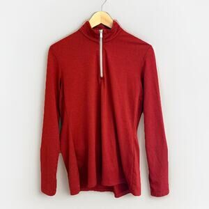 Greg Norman Performance Quarter Zip Pullover Red Heathered Women's Size M